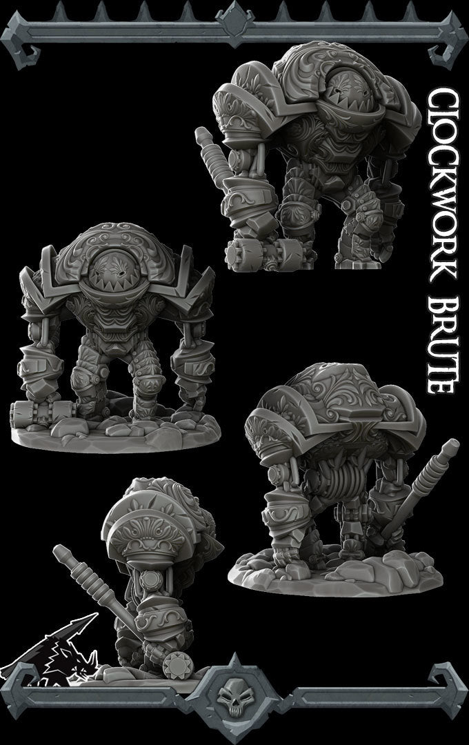 Steelward the Enforcer | Battlebuilt Goliath | Clockwork Brute | Marut Miniature for Tabletop games like D&D and War Gaming