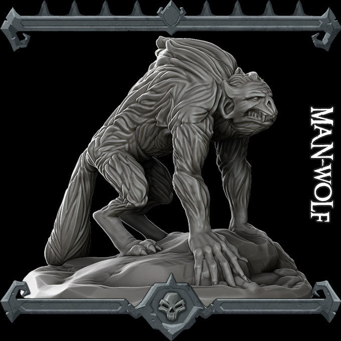 Bloodmoon Stalker | Werewolf | Man Wolf Miniature for Tabletop games like D&D and War Gaming