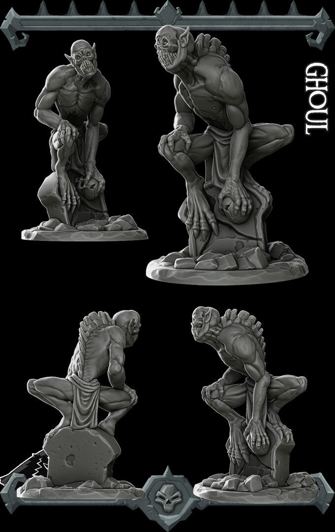 Vathrok, the Tomb Lurker | Festrog | Ghoul | Miniature for Tabletop games like D&D and War Gaming