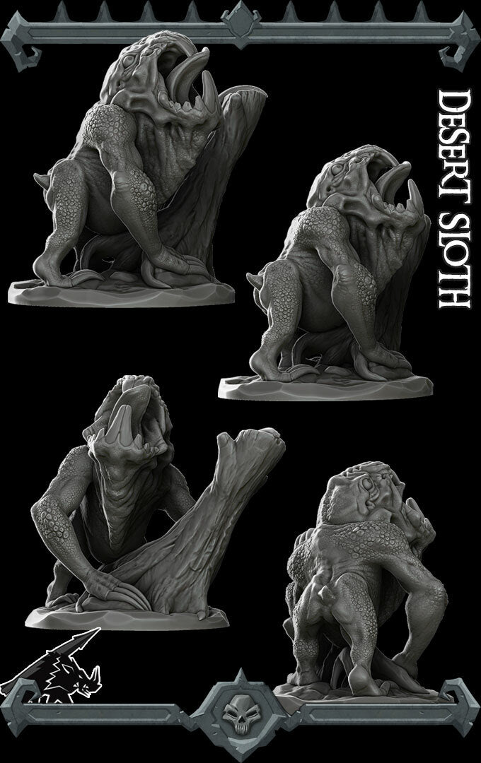 Verrun the Duneclaw | Desert Sloth | Monstrosity Miniature for Tabletop games like D&D and War Gaming