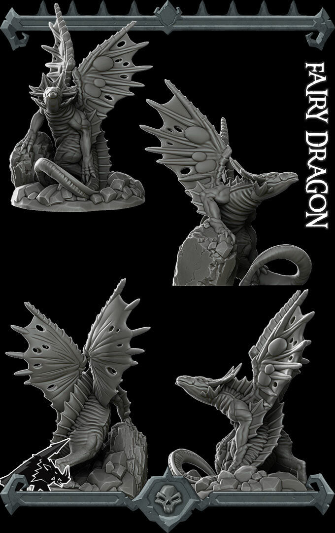 Liralei the Whimsywing | Faerie Dragon | Fairy Dragon | Miniature for Tabletop games like D&D and War Gaming