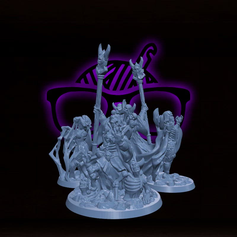 Necromancer | Male and Female |Arbiter| Character miniature for Tabletop games like D&D or War Gaming | Death Wizard Warlock Sorcerer