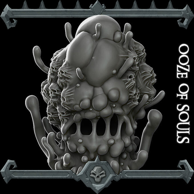 Acid Maw, the Gelatinous Hunger | Ooze of Souls | Black Pudding Miniature for Tabletop games like D&D and War Gaming