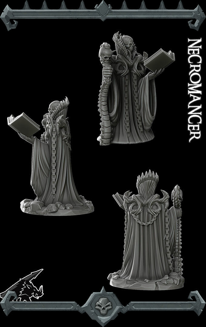 Xzalthar the Eternal | Lich | Necromancer | Undead  Miniature for Tabletop games like D&D and War Gaming