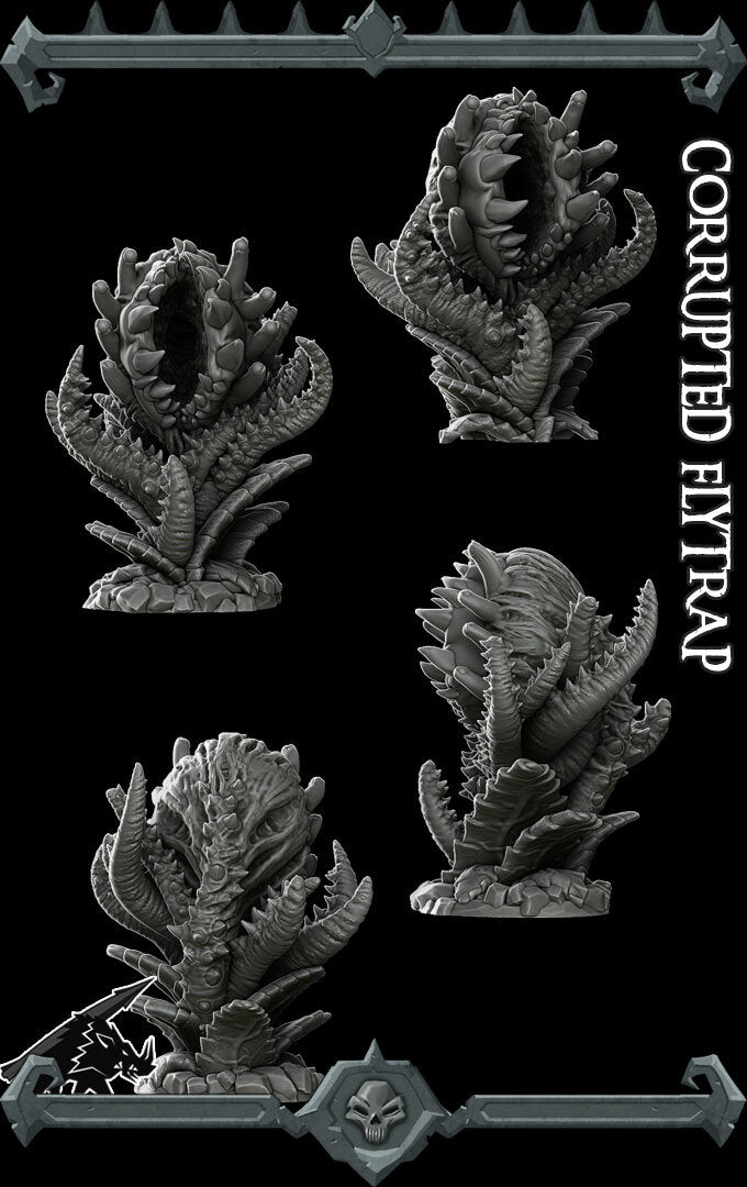 Snarebloom | Mantrap | Corrupted Fly Plant Miniature for Tabletop games like D&D and War Gaming