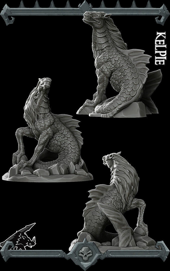 Tangleweed, Whisper of the Waves | Kelpie Miniature for Tabletop games like D&D and War Gaming