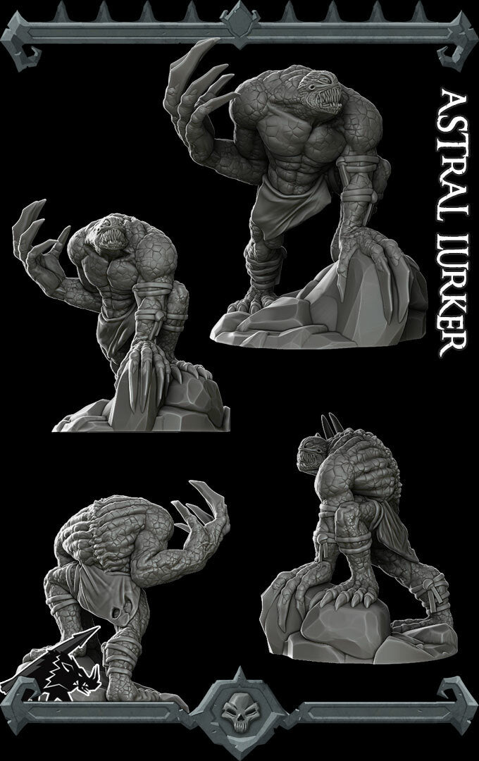 Shadowmaw the Clawed | Astral Stalker | Astral Lurker | Miniature for Tabletop games like D&D and War Gaming