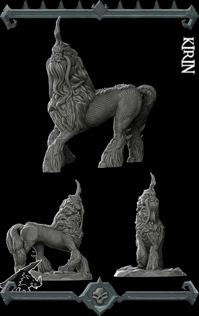 Goldenscale, Bringer of the Dawn | Kirin | Celestial Miniature for Tabletop games like D&D and War Gaming