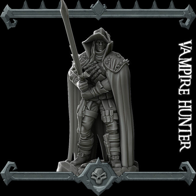 Gideon Greycloak | Van Helsing | Vampire Hunter Miniature for Tabletop games like D&D and War Gaming