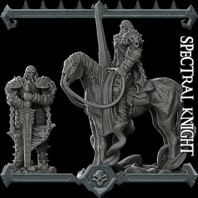 Mortus Shadowrend | Wight | Spectral Knight | Miniature for Tabletop games like D&D and War Gaming