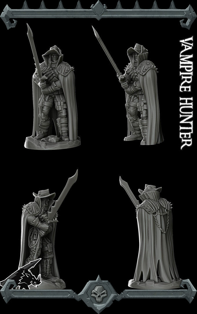 Gideon Greycloak | Van Helsing | Vampire Hunter Miniature for Tabletop games like D&D and War Gaming
