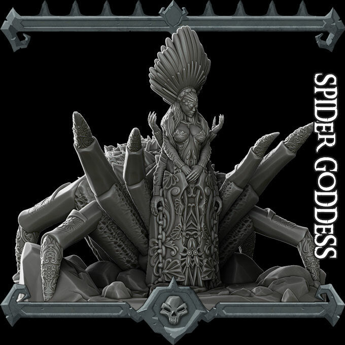 Lolth the Spider Demoness | Spider Goddess Miniature for Tabletop games like D&D and War Gaming