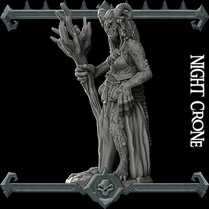 Ebonheart, Mistress of Illusions | Night Crone Hag Miniature for Tabletop games like D&D and War Gaming