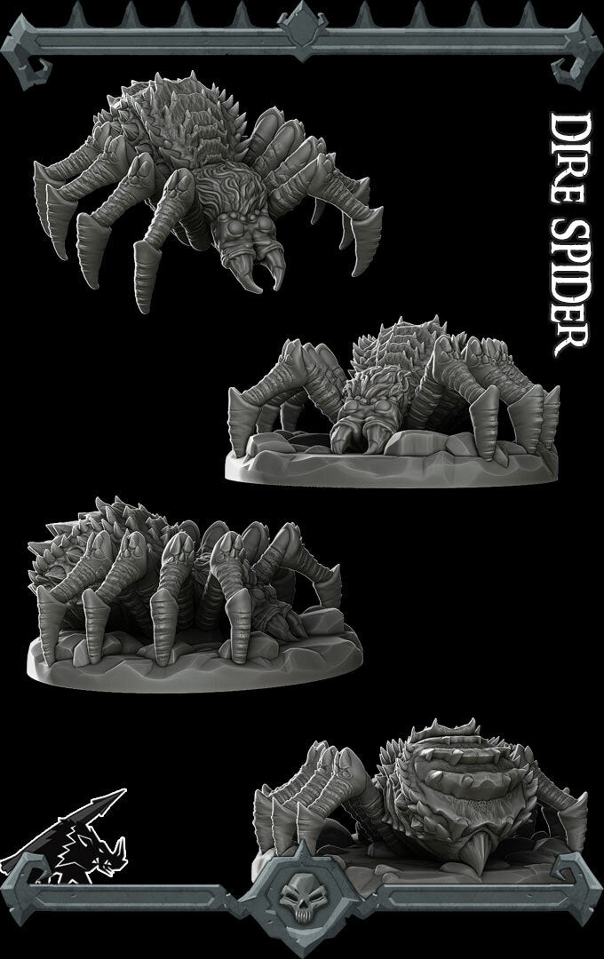 Thistlebite | Giant Spider | Dire Spider | Miniature for Tabletop games like D&D and War Gaming