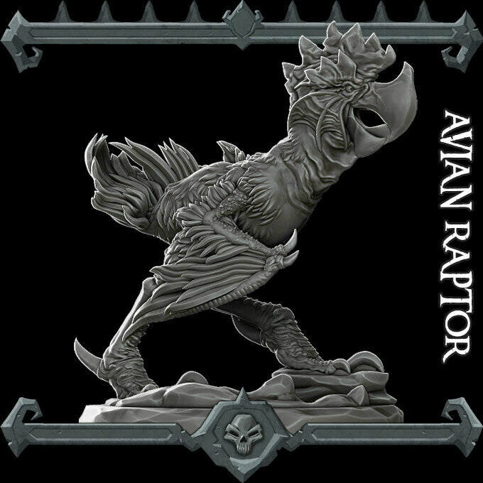 Axebeak | Avian Raptor | Miniature for Tabletop games like D&D and War Gaming