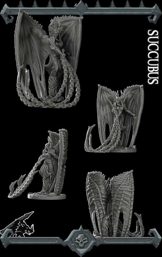 Charmveil, the Mistress of Seduction | Succubus Miniature for Tabletop games like D&D and War Gaming