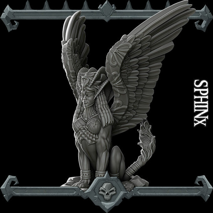 Sandwhisper, the Ancient Guardian | Sphinx Miniature for Tabletop games like D&D and War Gaming
