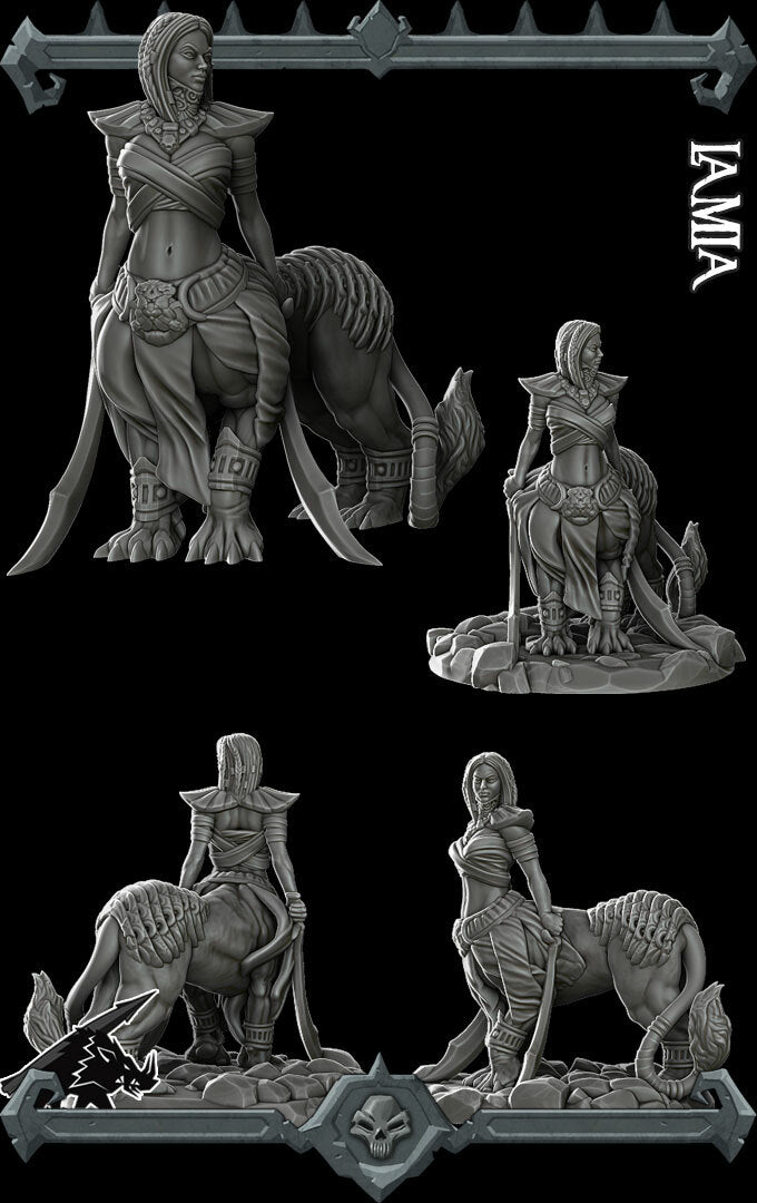 Opheila Coldblood | Lamia Miniature for Tabletop games like D&D and War Gaming