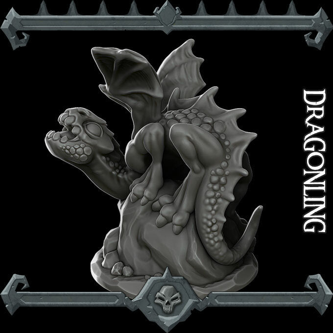 Pyrrhia, the Ember Whelp | Dragon Wyrmling | Dragonling | Miniature for Tabletop games like D&D and War Gaming
