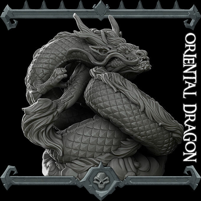Oakthrone, the Forest Sovereign | Imperial Forest Dragon | Oriental Dragon Miniature for Tabletop games like D&D and War Gaming