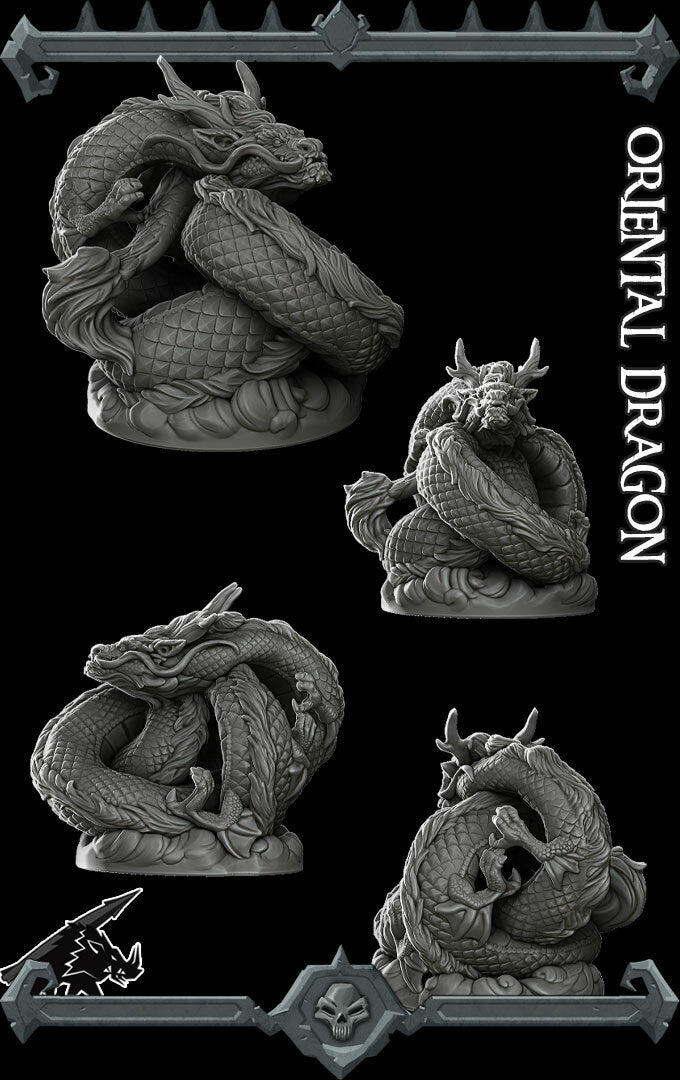 Oakthrone, the Forest Sovereign | Imperial Forest Dragon | Oriental Dragon Miniature for Tabletop games like D&D and War Gaming