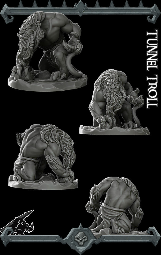 Stoneskin, the Unkillable Brute | Tunnel Troll Miniature for Tabletop games like D&D and War Gaming