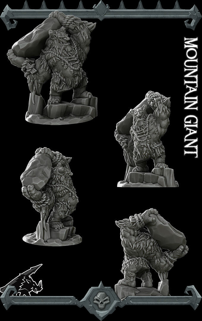 Grendak, the Cliffside Terror | Hill Giant | Giant Mountain Miniature for Tabletop games like D&D and War Gaming
