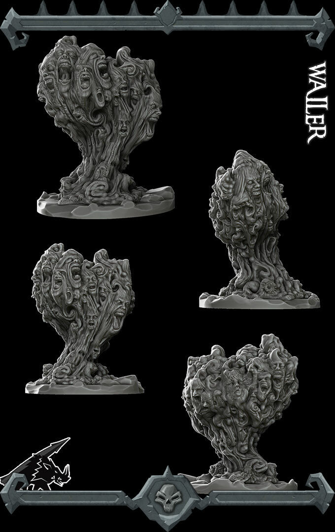 Caller in Darkness | Wailer Undead Miniature for Tabletop games like D&D and War Gaming