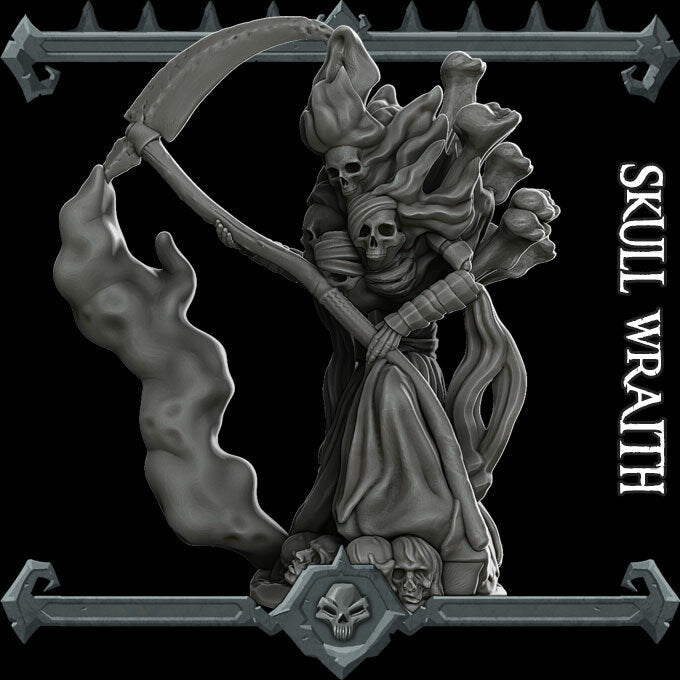 Soulreaver, the Necrotic Wraith | Skull Wraith  Miniature for Tabletop games like D&D and War Gaming