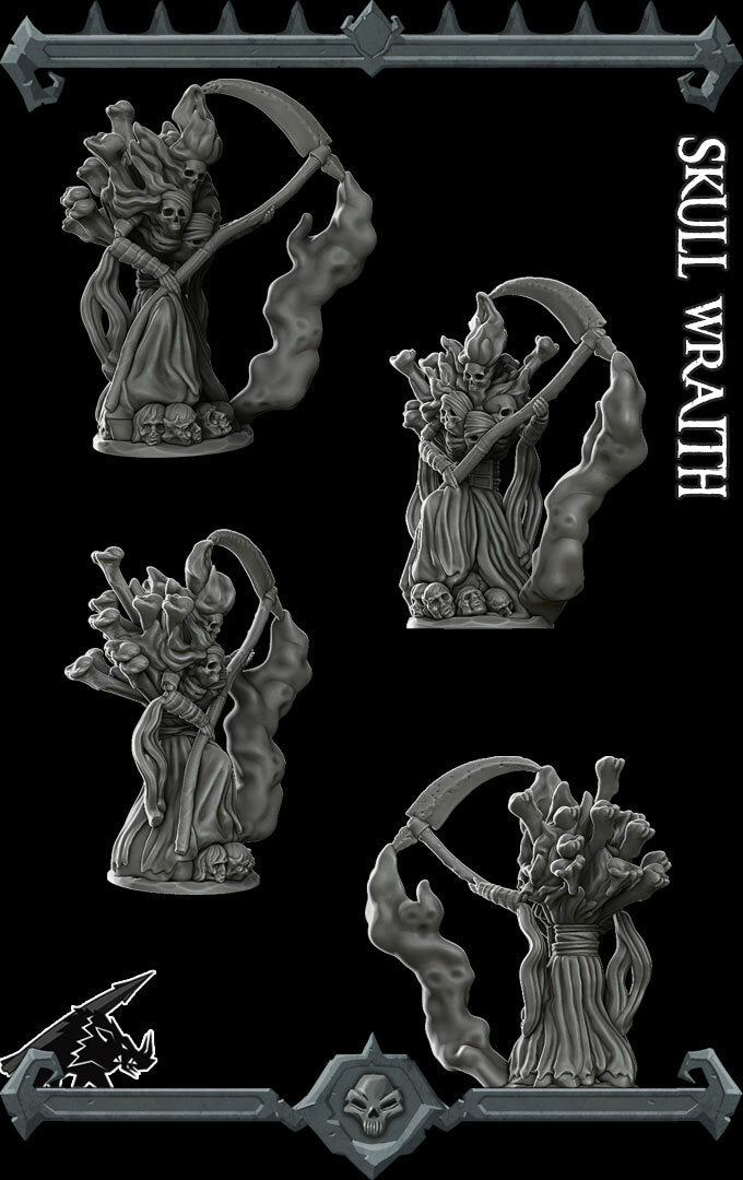 Soulreaver, the Necrotic Wraith | Skull Wraith  Miniature for Tabletop games like D&D and War Gaming
