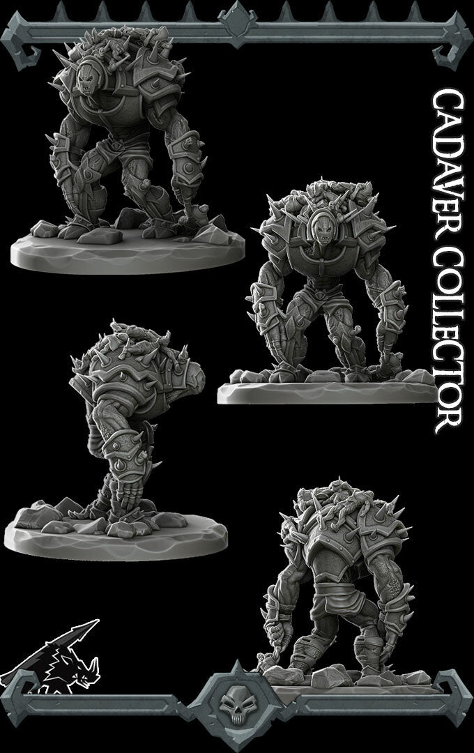 Morgrim the Impaler | Cadaver Collector | Construct Miniature for Tabletop games like D&D and War Gaming