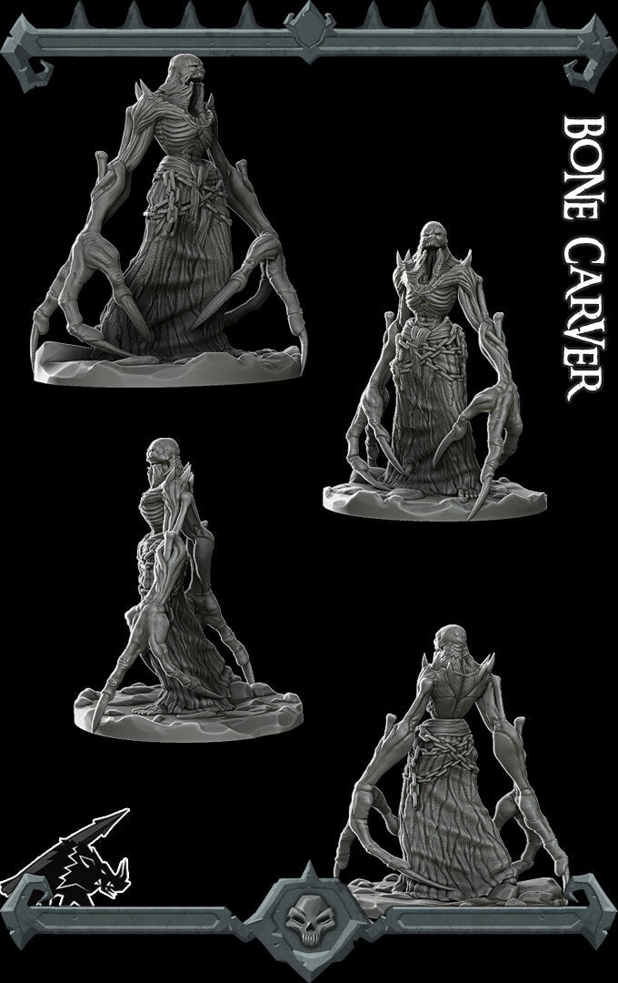 Bone Carver | Miniature for Tabletop games like D&D and War Gaming