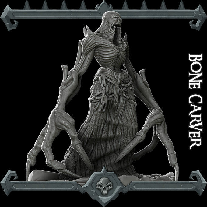 Bone Carver | Miniature for Tabletop games like D&D and War Gaming