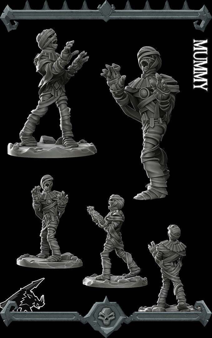 Khenmet the Ravenous | Mummy |  Undead Miniature for Tabletop games like D&D and War Gaming