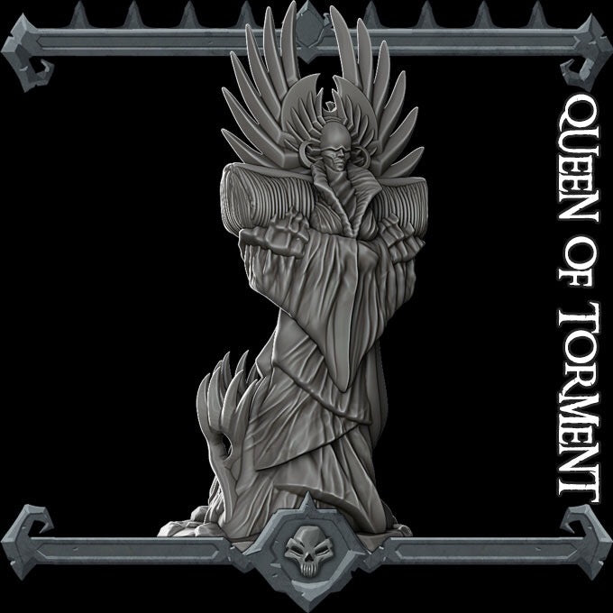 Erisia, the Iron Empress | Pain Diety | Queen Of Torment | Miniature for Tabletop games like D&D and War Gaming