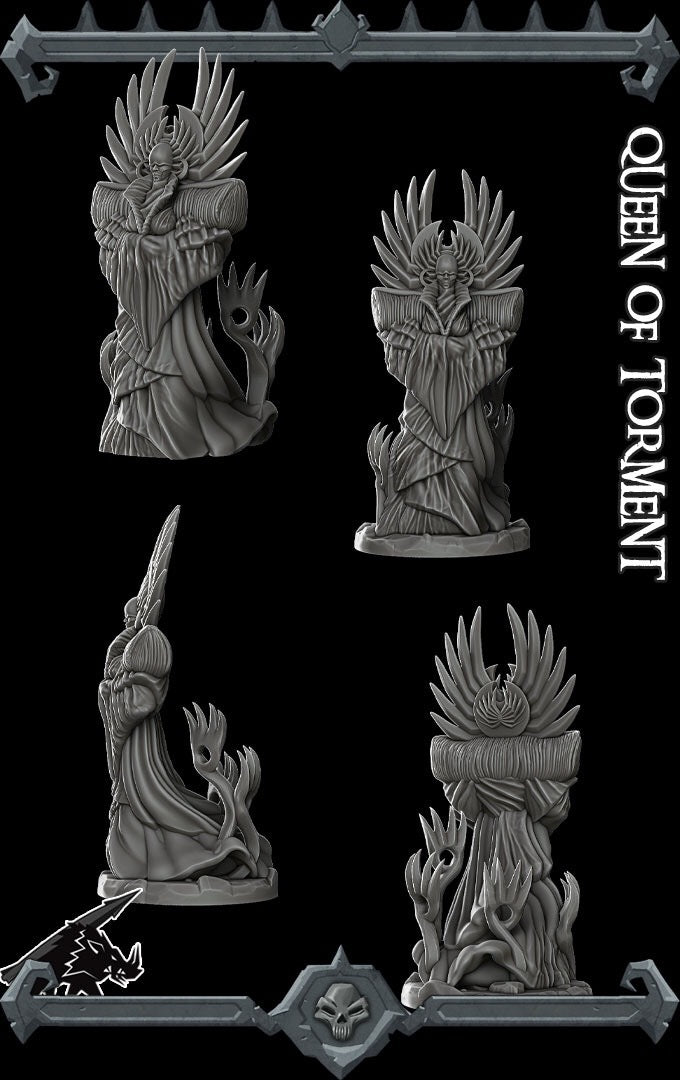 Erisia, the Iron Empress | Pain Diety | Queen Of Torment | Miniature for Tabletop games like D&D and War Gaming