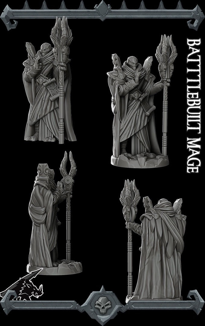 Batttlebuilt Mage | Miniature for Tabletop games like D&D and War Gaming