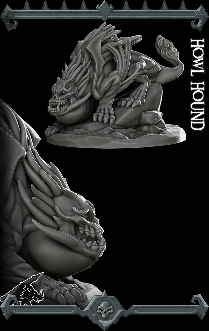 Quillfang, the Shrieking Stalker | Howler | Howl Hound | Fiend Miniature for Tabletop games like D&D and War Gaming