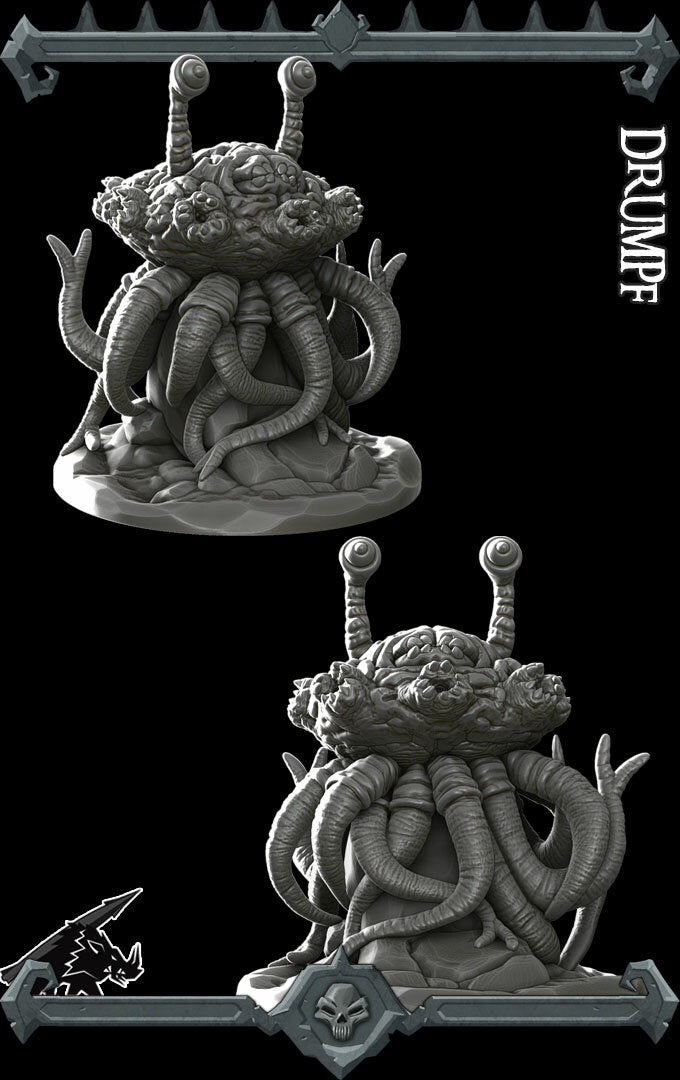 Puffglide the Serene | Flumph | Drumpf | Miniature for Tabletop games like D&D and War Gaming