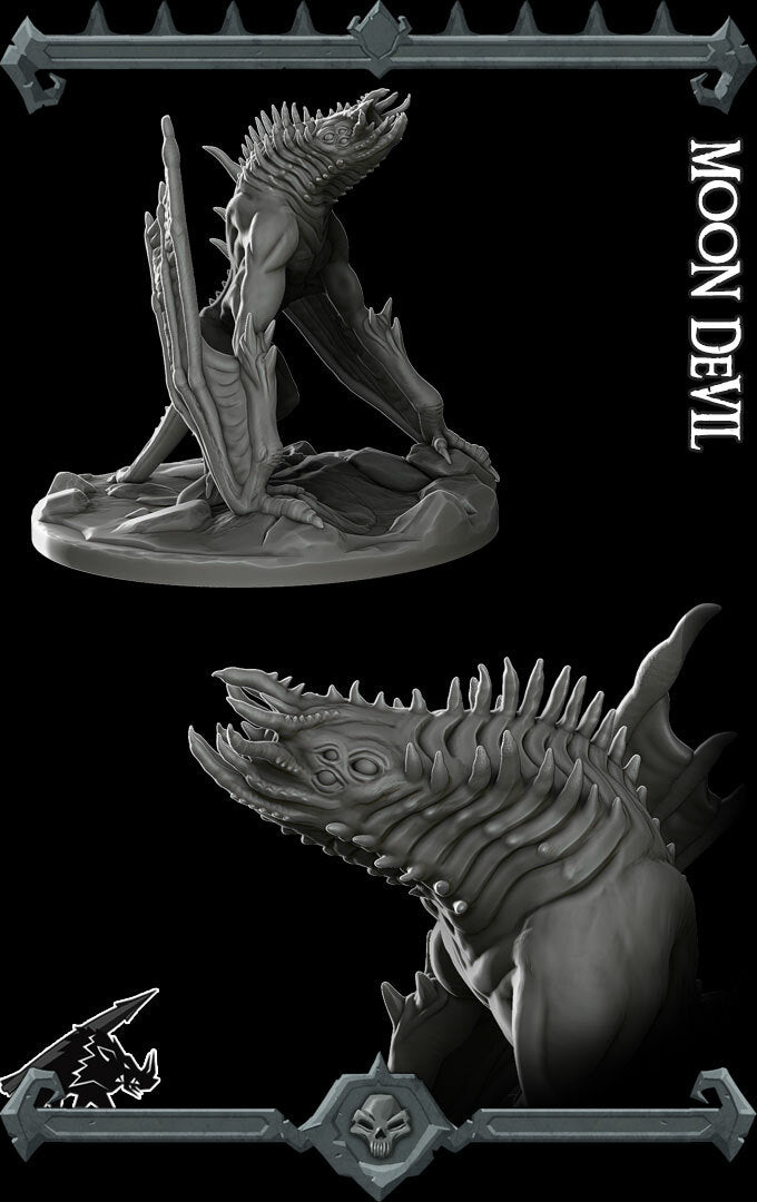 Moonglow, Deceiver of Stars | Devil, Lunar | Moon Devil | Miniature for Tabletop games like D&D and War Gaming