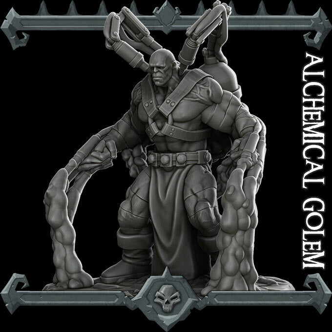 Elixforge, the Alchemic Behemoth | Alchemical Golem Miniature for Tabletop games like D&D and War Gaming