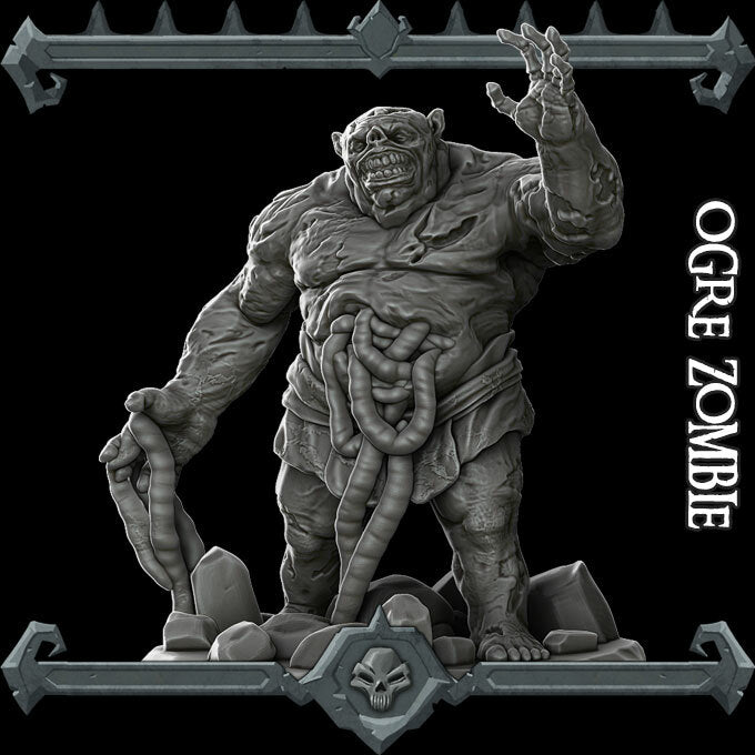 Maggotfeast, the Rotting Giant | Undead Ogre Zombie Miniature for Tabletop games like D&D and War Gaming