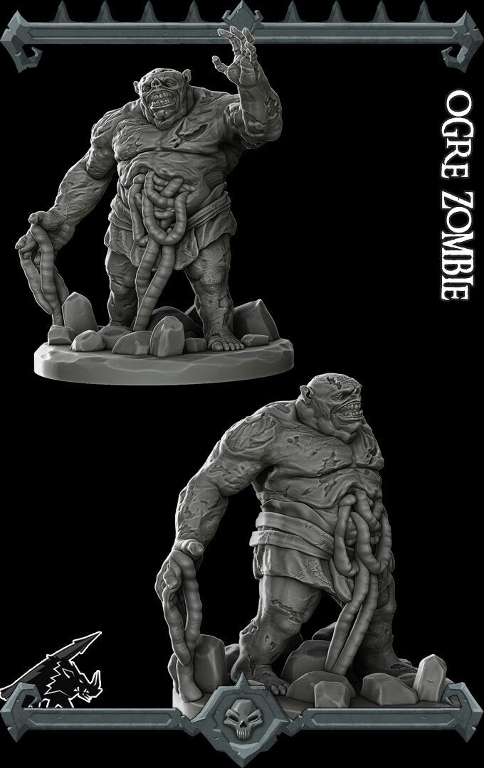 Maggotfeast, the Rotting Giant | Undead Ogre Zombie Miniature for Tabletop games like D&D and War Gaming