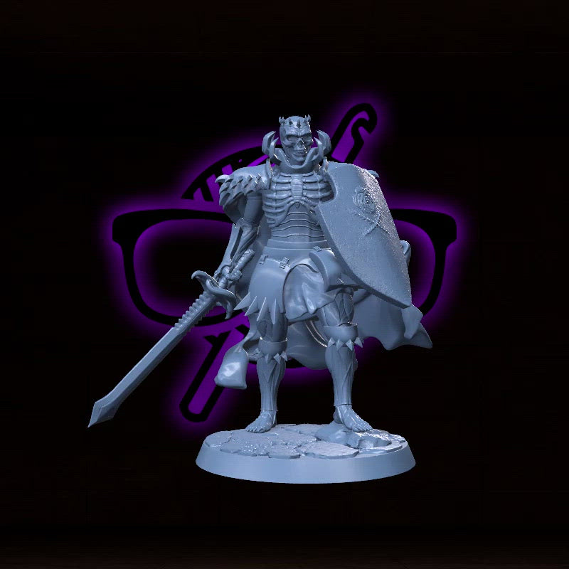 Skrull, Blade of the Grave | Skull Knight | Undead Wight miniature for Tabletop games like D&D and War Gaming| Dungeons and Dragons Mini | RN estudio