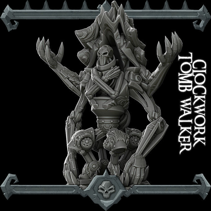 Marrowgear, the Ossuary Sentinel | Clockwork Tomb Walker | Miniature for Tabletop games like D&D and War Gaming