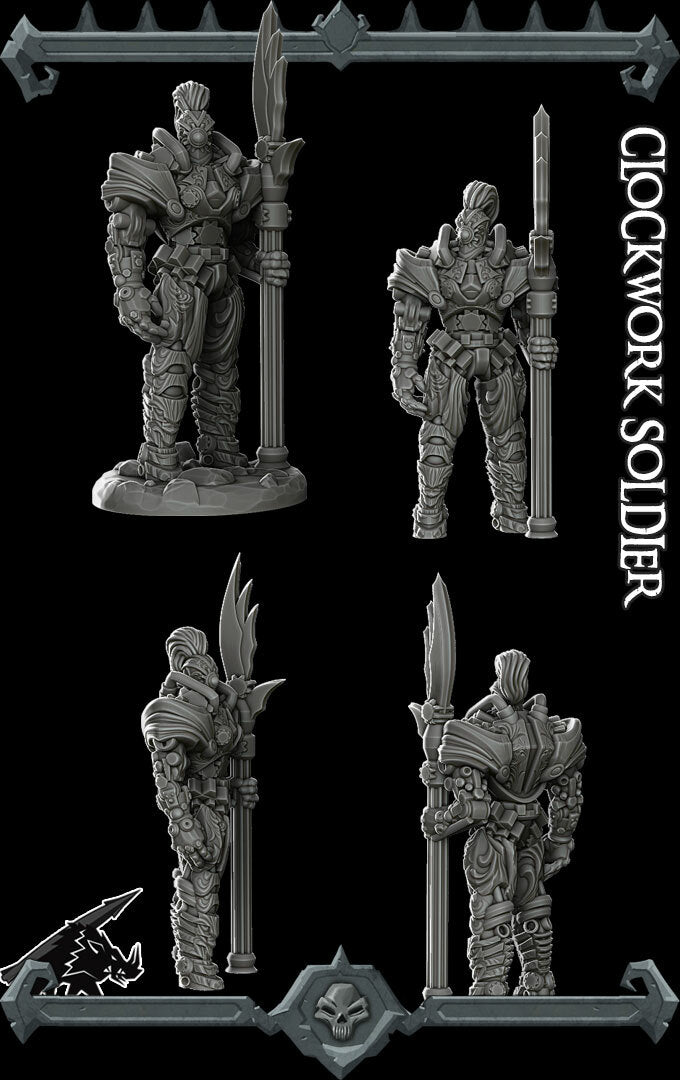 Gideon Gearshroud | Battlebuilt Guard | Clockwork Soldier | Miniature for Tabletop games like D&D and War Gaming