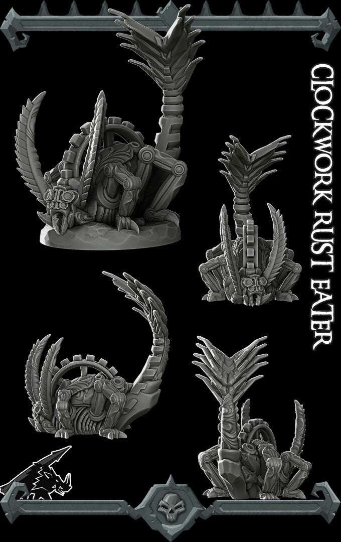 Rust Monster | Clockwork Rust Eater | Miniature for Tabletop games like D&D and War Gaming