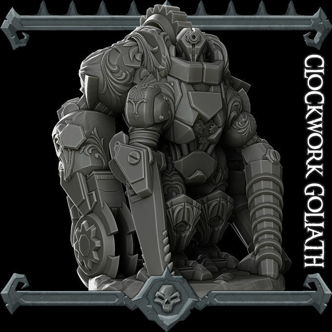 Ironcald the Battlebuilt Goliath | Clockwork Goliath | Marut Miniature for Tabletop games like D&D and War Gaming
