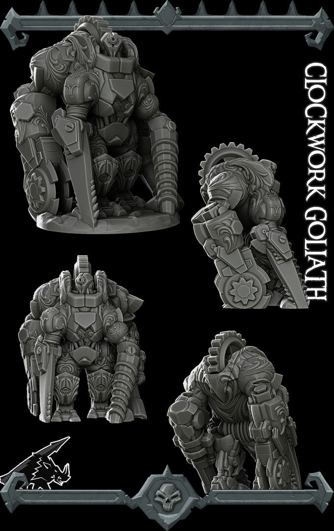 Ironcald the Battlebuilt Goliath | Clockwork Goliath | Marut Miniature for Tabletop games like D&D and War Gaming