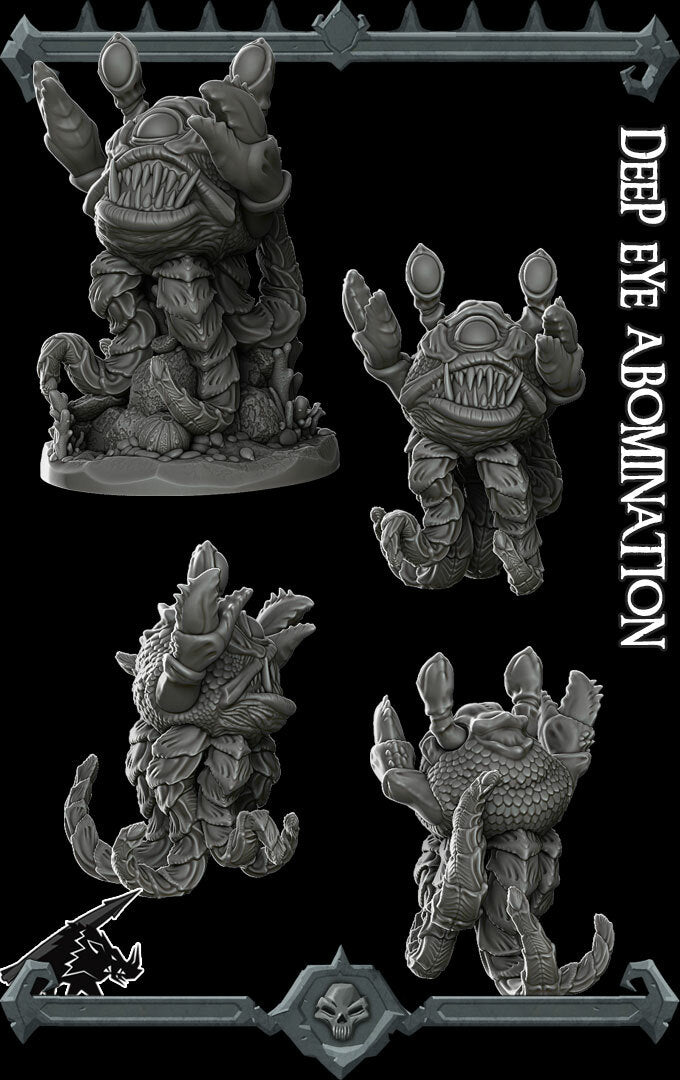 Clawgaze, the Abyssal Vigilant | Eye of the Deep | Deep Eye Abomination | Miniature for Tabletop games like D&D and War Gaming